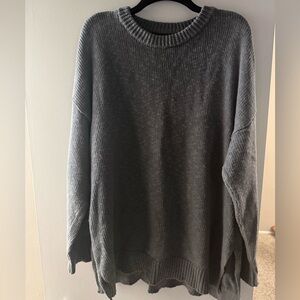 Quince Women's Crewneck Sweater in Gray organic cotton linen